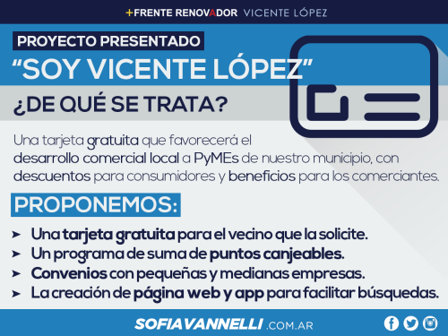 COMERCIO | PYME| Tarjeta “Soy Vicente López”