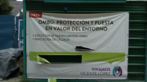 Ombú. Cartel Municipal de puesta en valor