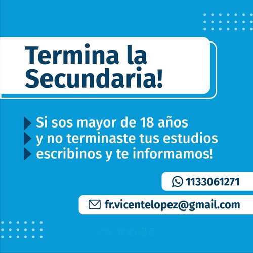 En Vicente López terminá la Secundaria con FINES