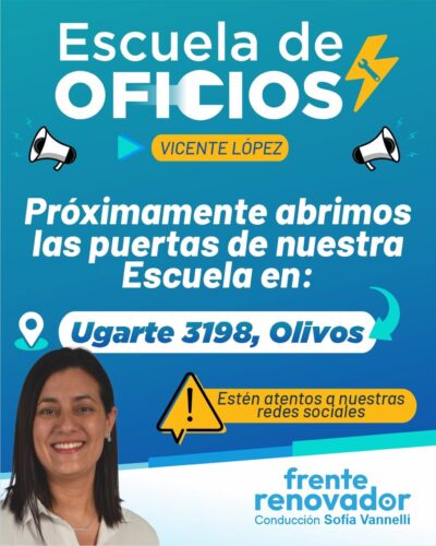 Vicente López: lanzan nuevos cursos de oficios con salida laboral para vecinos y vecinas